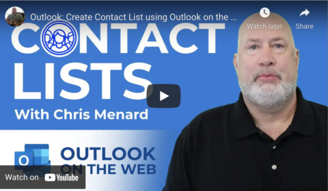 Making A Contact List On Outlook On The Web
